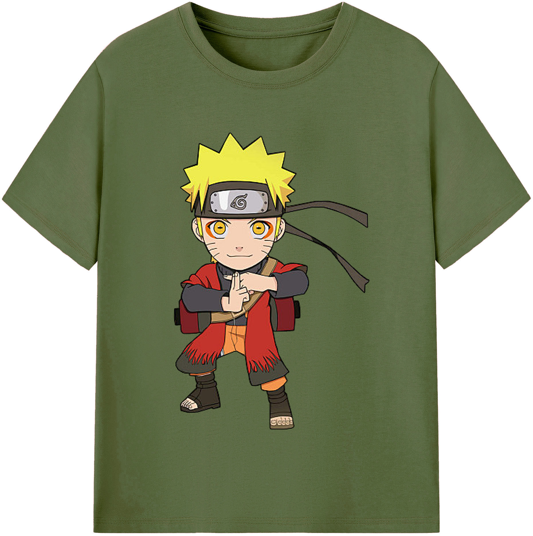 （画像用） NARUTO -ナルト- うずまき ナルト Uzumaki Naruto 綿100％半袖Tシャツ（フロントプリント）
